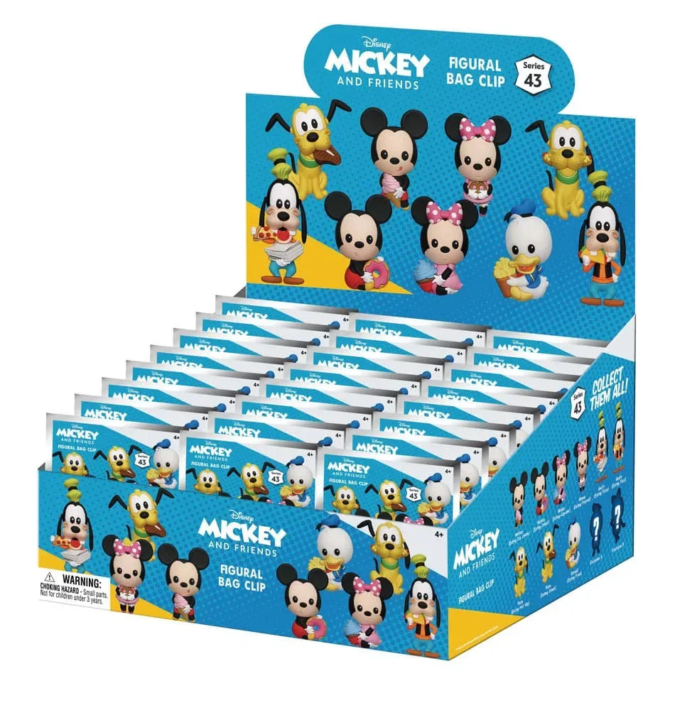 Mickey & Friends 3D PVC Bag Clips – Matserien 43 Display (24) Monogram Int.