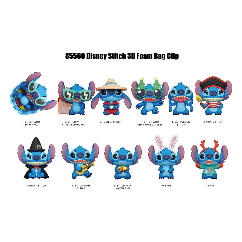 Lilo & Stitch 3D Foam Bag Clips Kostymer Series 3 Display (24) Monogram Int.