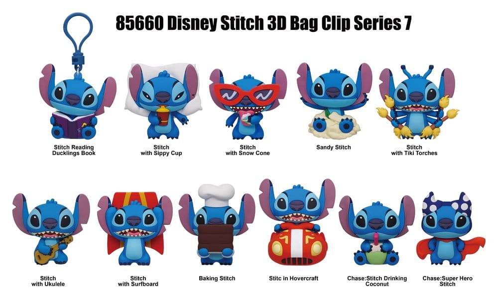 Lilo & Stitch 3D PVC-påsklämser Serie 7 Display (24 stycken)