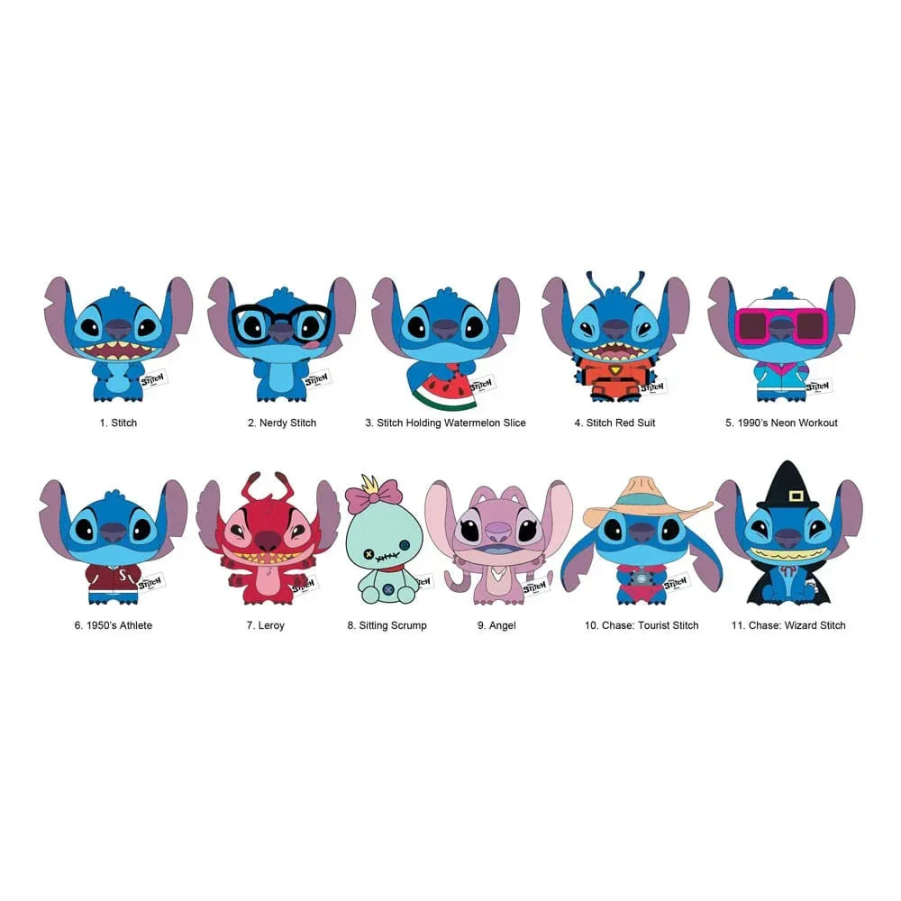 Lilo & Stitch Plush Bag Clips - Stitch Display (24) Monogram Int.