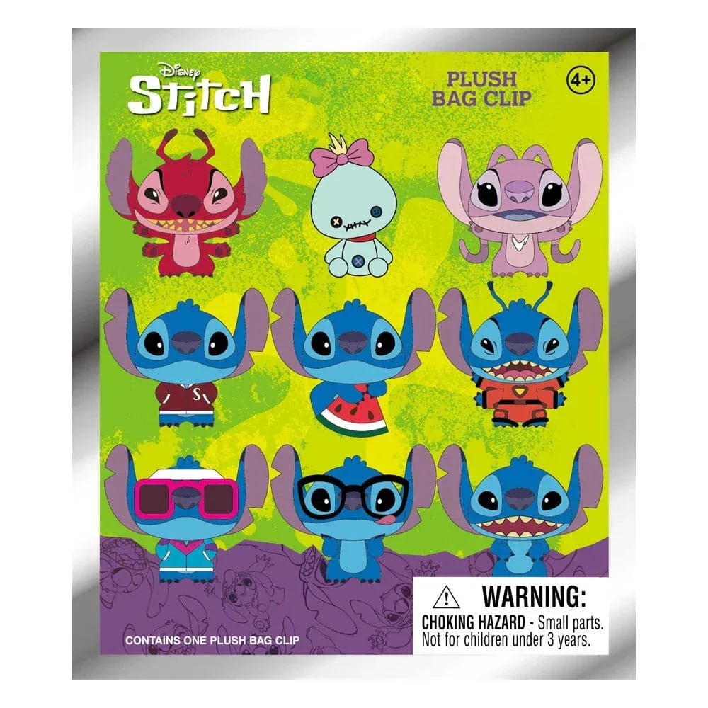 Lilo & Stitch Plush Bag Clips - Stitch Display (24) Monogram Int.