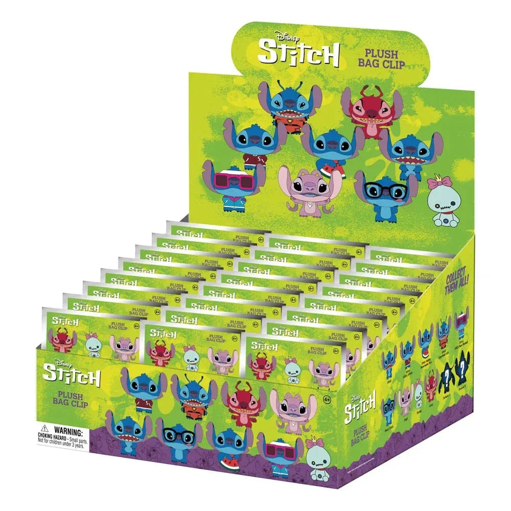 Lilo & Stitch Plush Bag Clips - Stitch Display (24) Monogram Int.
