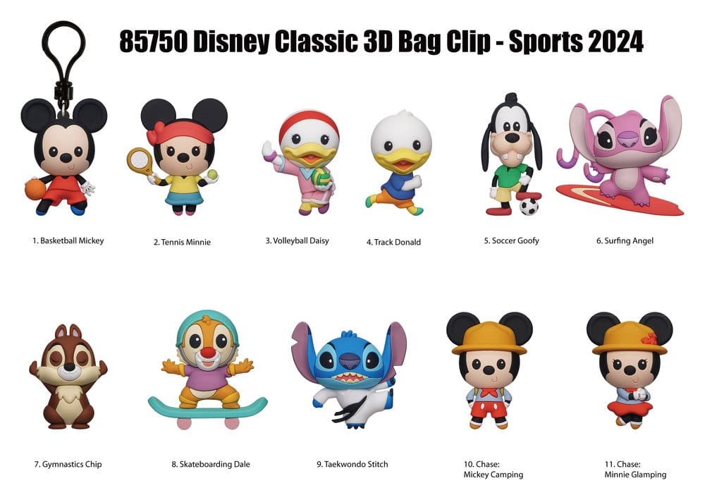 Disney Sports 3D PVC Påsklämma Serie 55 Blindpåse Display (24)