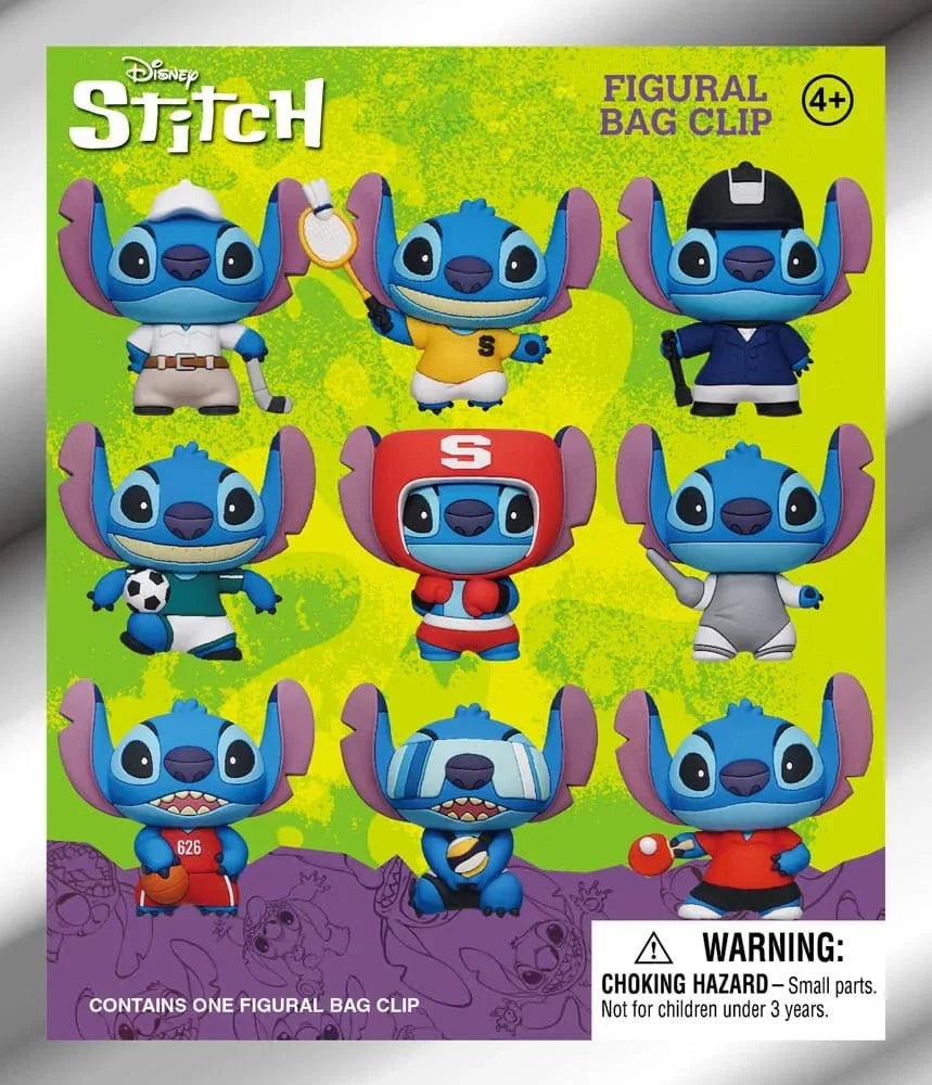 Lilo & Stitch 3D PVC Bag Clips - Series 1 Sport Display (24) Monogram Int.