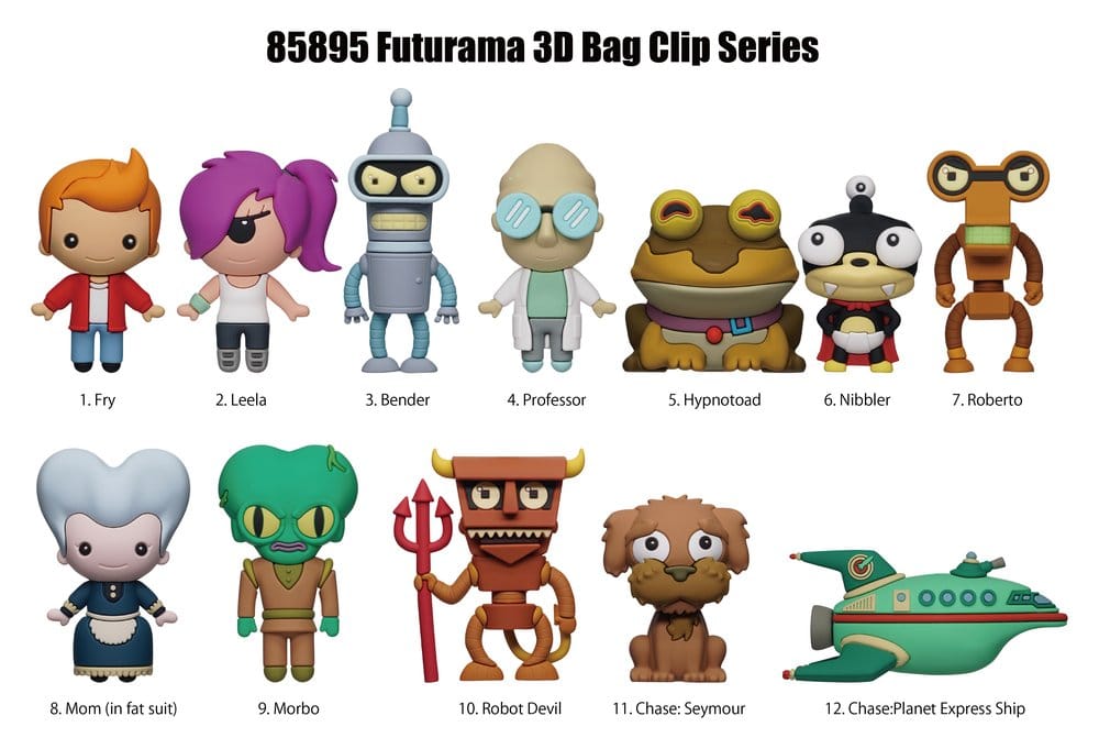 Futurama 3D Skum Påseklämmar Serie 1 Display (24)