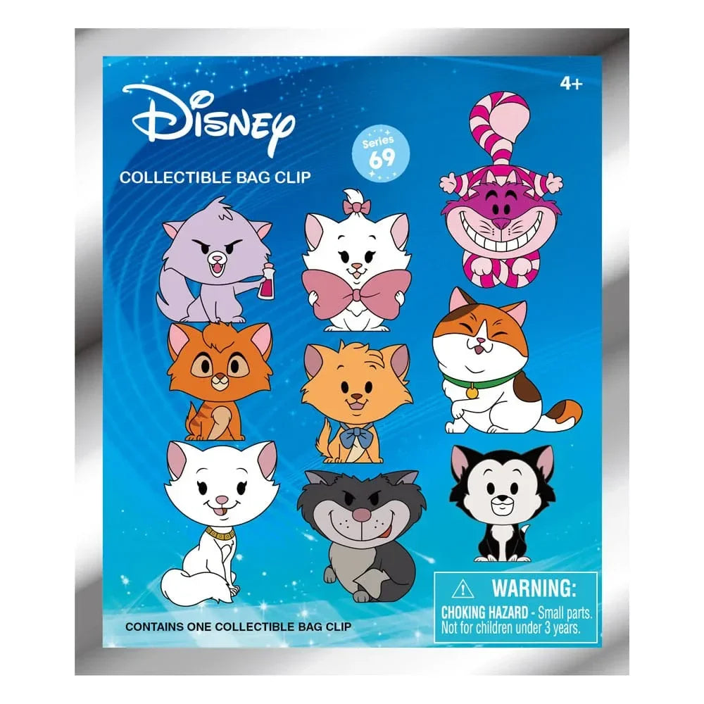 Disney Cats 3D Foam Bag Clips Series 69 Display (24) Monogram Int.