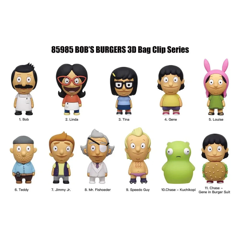 Bob's Burgers 3D Foam Bag Clips Serie 1 Display (24) Monogram Int.