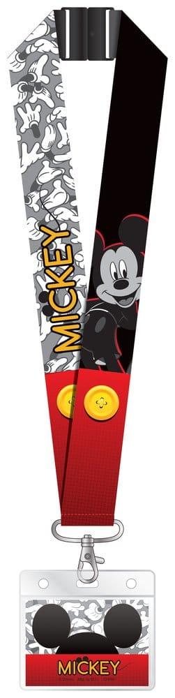 Mickey Mouse Deluxe Nyckelband med Kortficka Mickey Monogram Int.