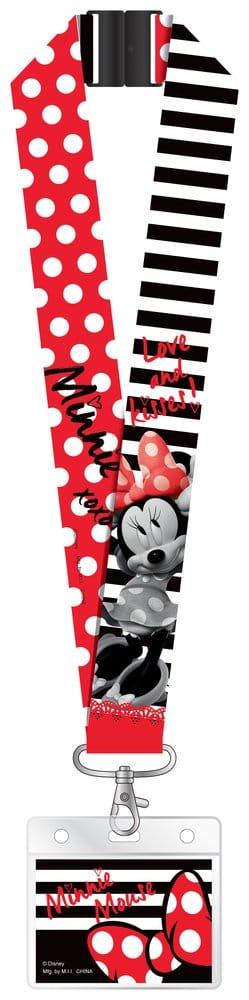 Mickey Mouse Deluxe Nyckelband med Korthållare Minnie Monogram Int.