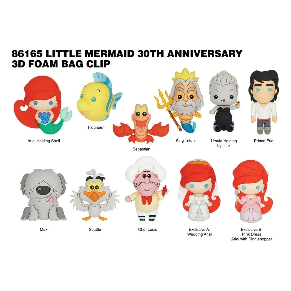 The Little Mermaid 3D PVC Bag Clips Series 1 Display (24) Monogram Int.