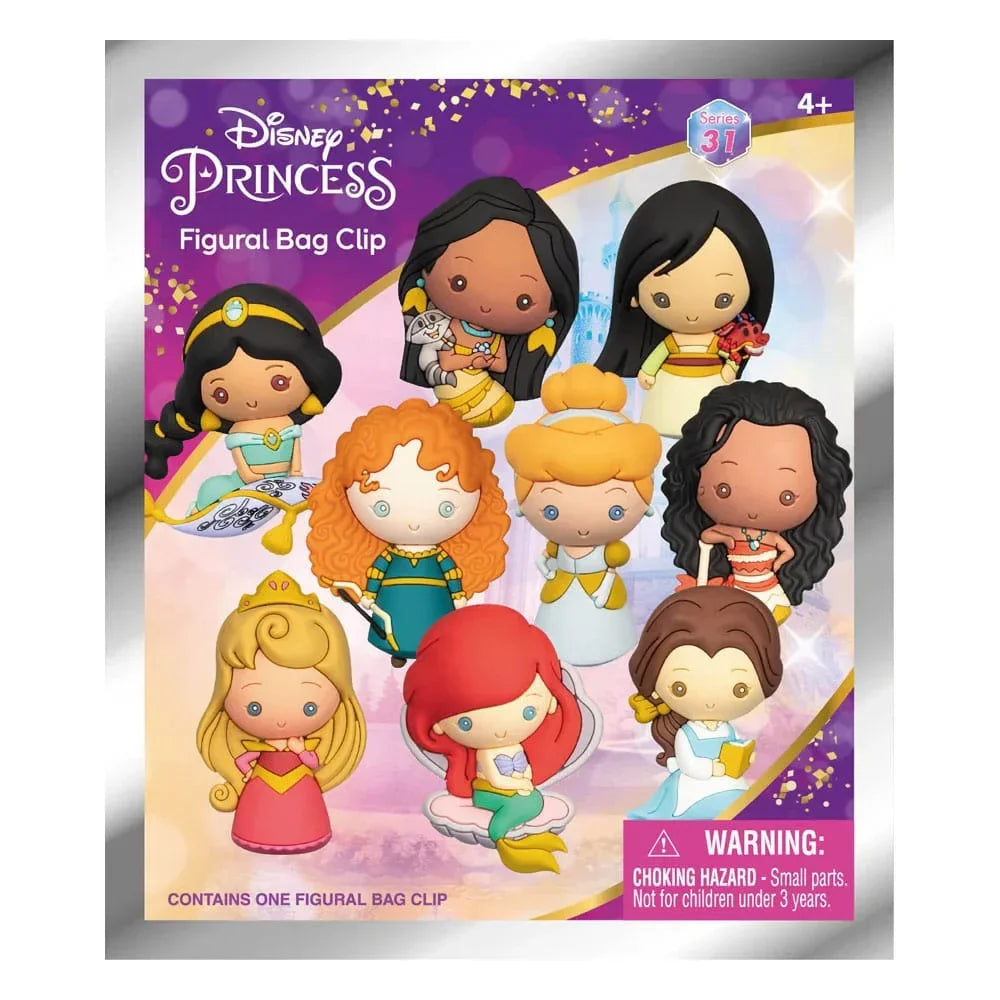 Disney 3D PVC Bag Clips - Ultimate Princess Series (Display of 24) Monogram Int.