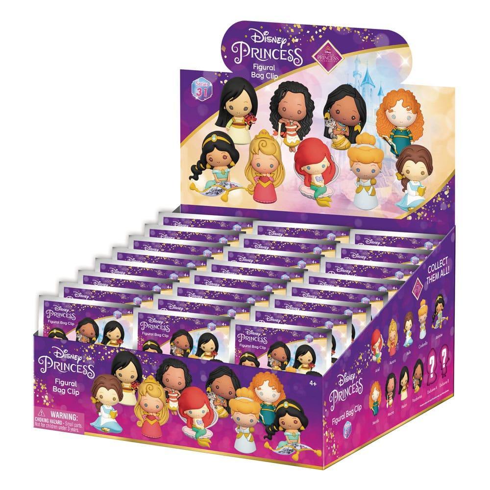 Disney 3D PVC Bag Clips - Ultimate Princess Series (Display of 24) Monogram Int.