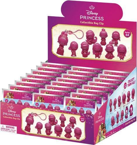 Disney Skapa din Värld 3D PVC Bag Clip Prinsessserie 64 Display (24) Monogram Int.