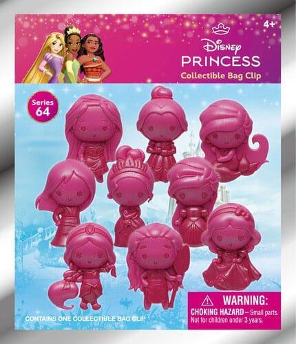 Disney Skapa din Värld 3D PVC Bag Clip Prinsessserie 64 Display (24) Monogram Int.