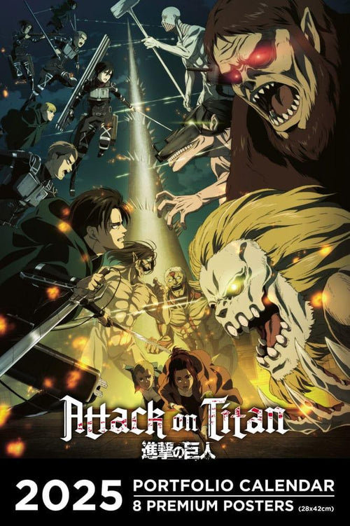 Attack on Titan Portfolio Kalender 2025 - Engelsk Version Ynnis Editions