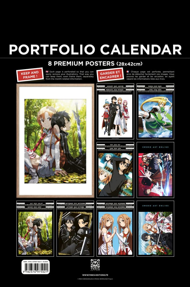 Sword Art Online Portfolio Kalender 2025 - Engelsk Version Ynnis Editions
