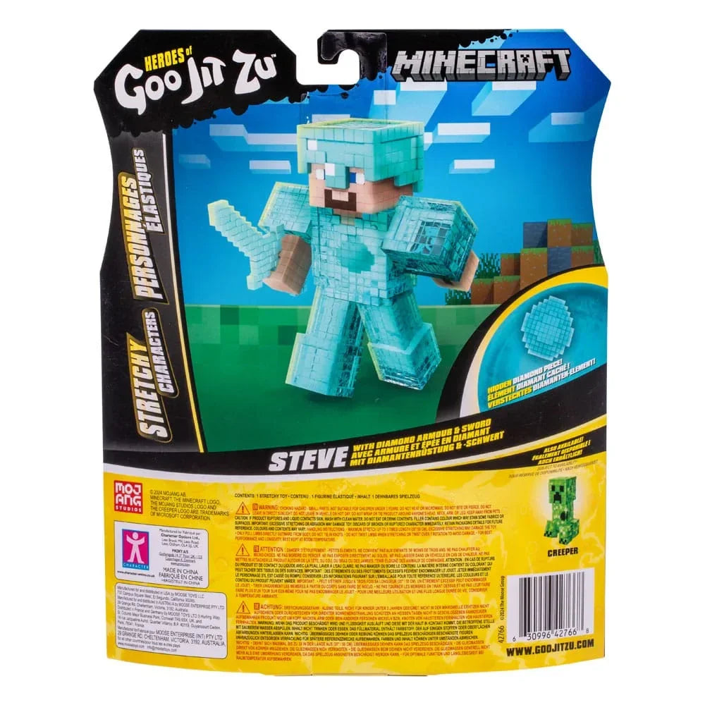 Minecraft Heroes of Goo Jit Zu Meteor Madness Stretch Figure Steve 12 cm Moose Toys