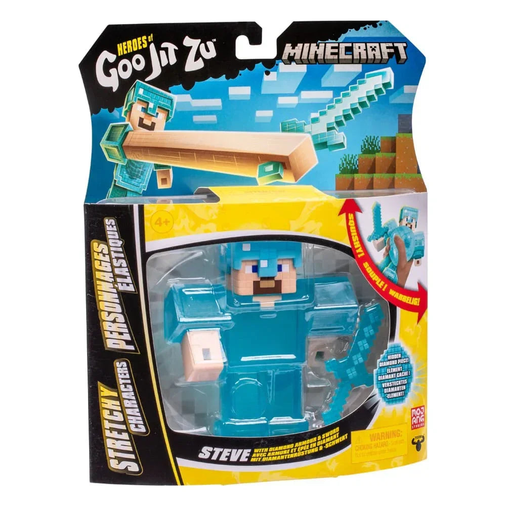 Minecraft Heroes of Goo Jit Zu Meteor Madness Stretch Figure Steve 12 cm Moose Toys