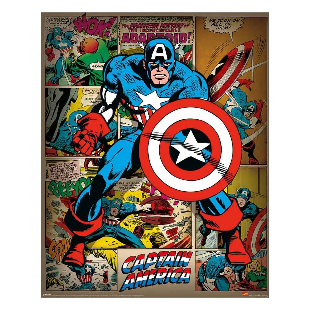 Marvel Comics Posterpaket Captain America Retro 40 x 50 cm (4)