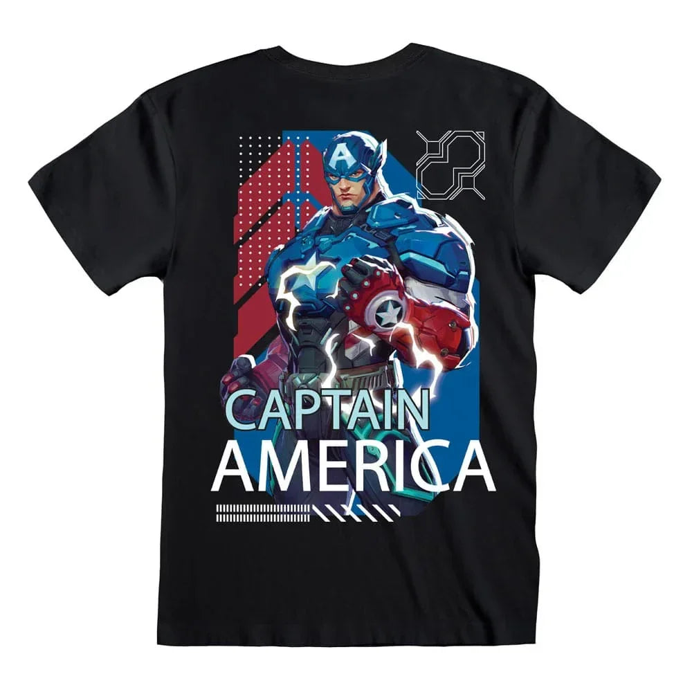 Marvel Rivals T-Shirt Captain America Size M Heroes Inc