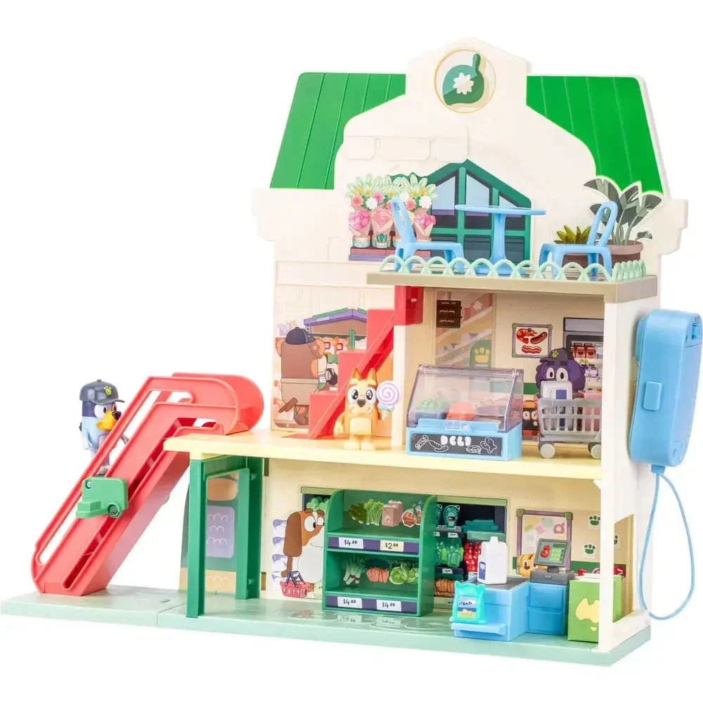 Bluey Mini Figur Playset – Bluey Låt Oss Leka Kock Supermarknad Moose Toys