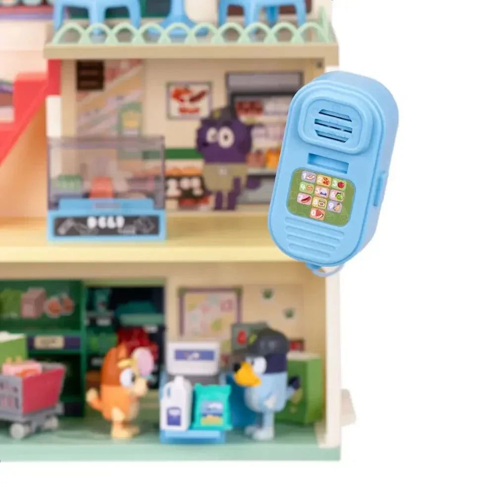 Bluey Mini Figur Playset – Bluey Låt Oss Leka Kock Supermarknad Moose Toys