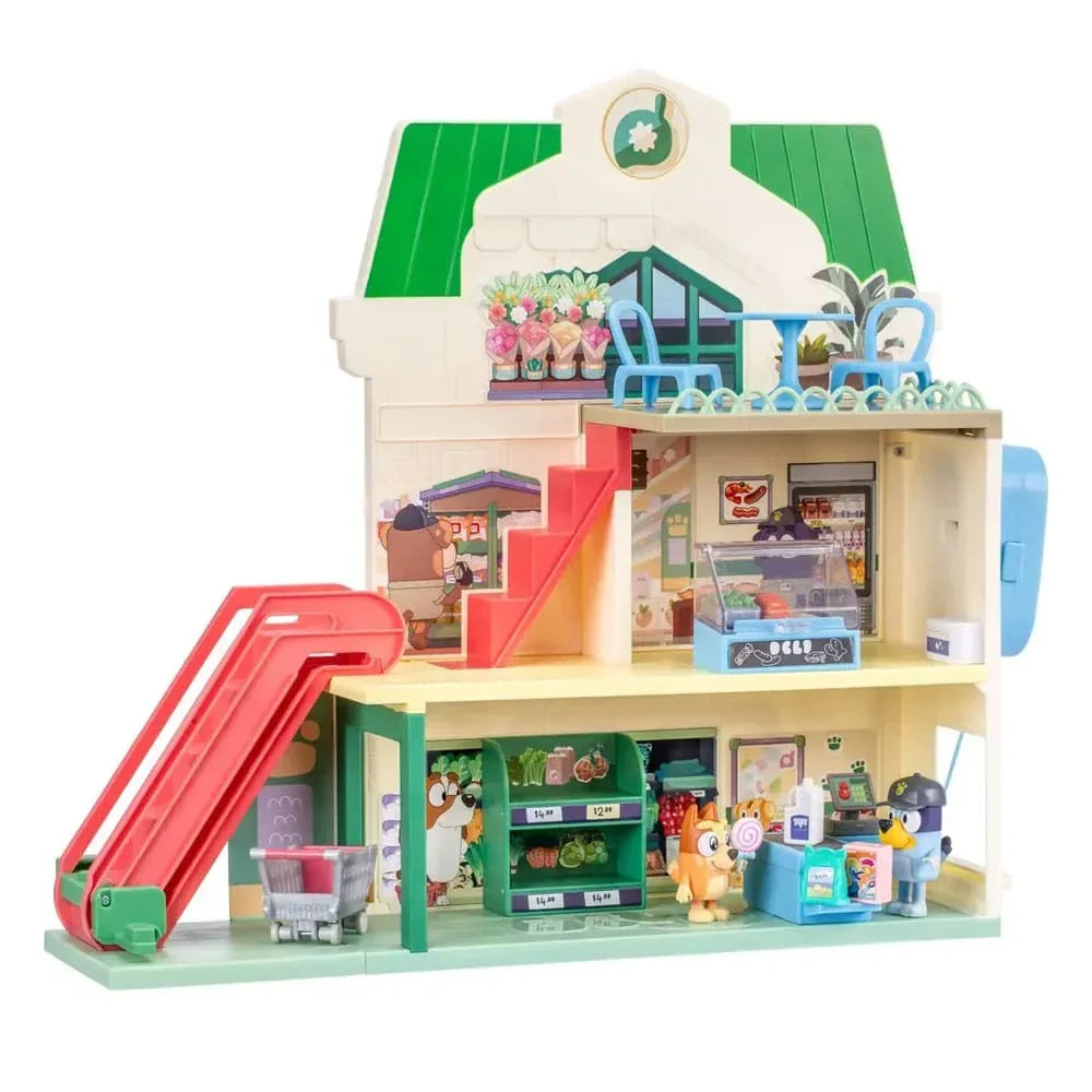 Bluey Mini Figur Playset – Bluey Låt Oss Leka Kock Supermarknad Moose Toys