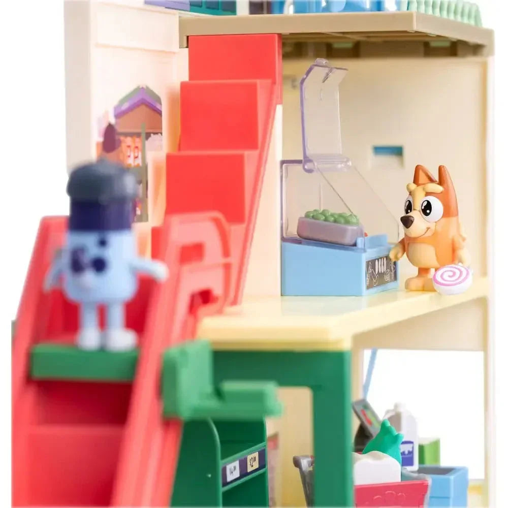 Bluey Mini Figur Playset – Bluey Låt Oss Leka Kock Supermarknad Moose Toys