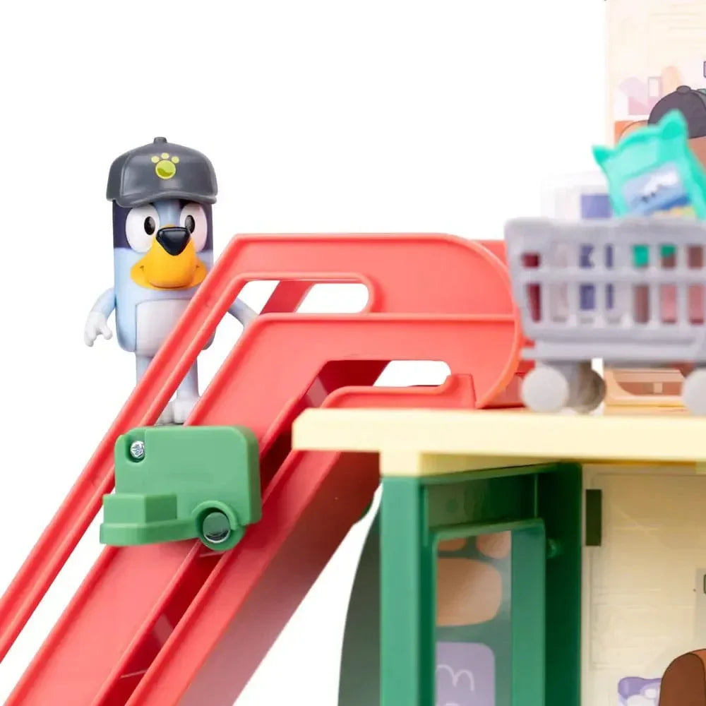 Bluey Mini Figur Playset – Bluey Låt Oss Leka Kock Supermarknad Moose Toys