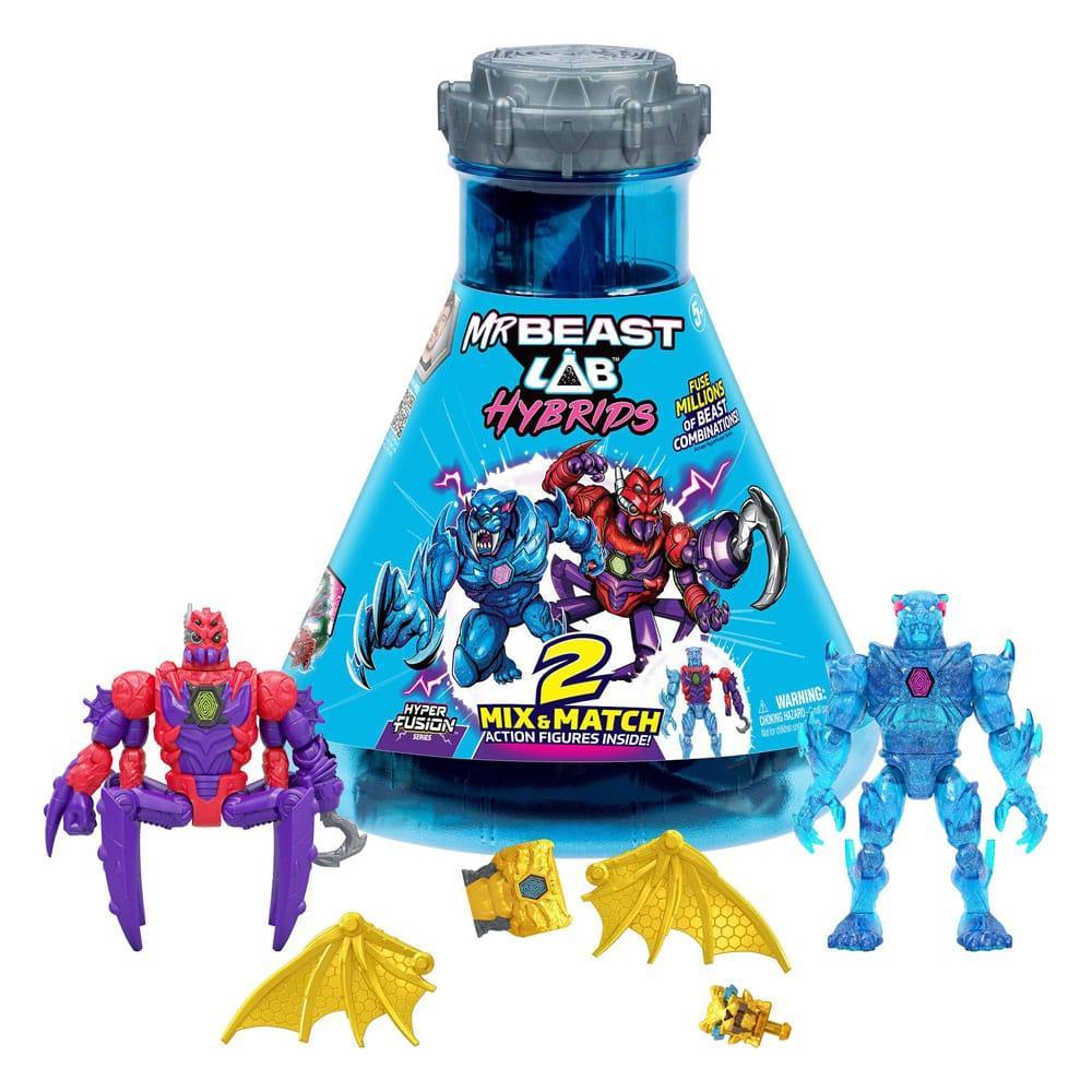 Mr. Beast Lab Hybrids Series 2 Mini Figuren 2er-Pack Spider vs Energy Panther 11 cm Moose Toys