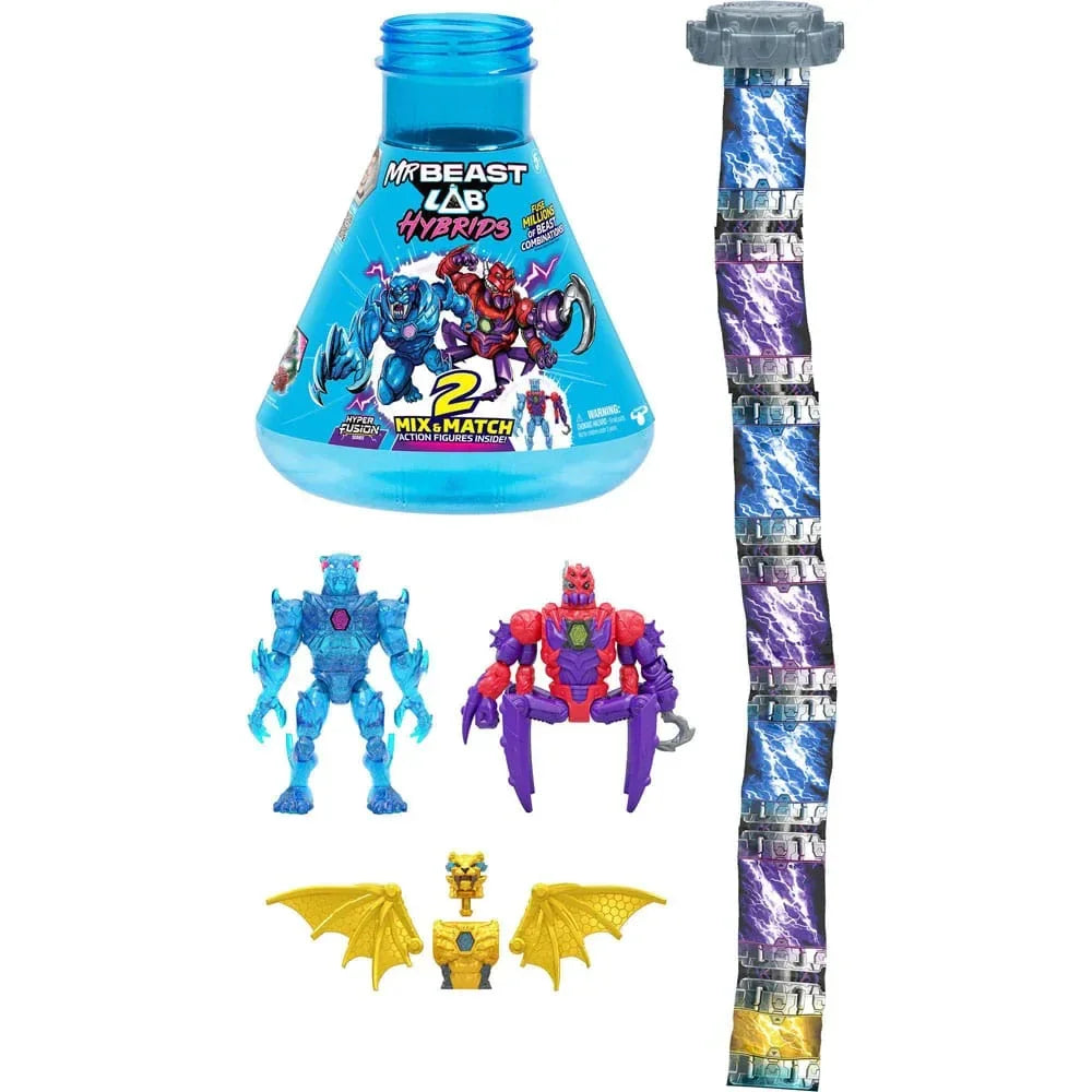 Mr. Beast Lab Hybrids Series 2 Mini Figuren 2er-Pack Spider vs Energy Panther 11 cm Moose Toys
