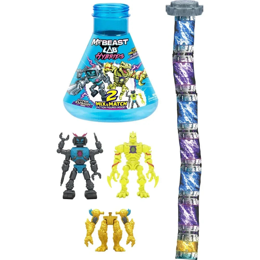 Mr. Beast Lab Hybrids Series 2 Mini Figuren 2er-Pack Lab-Bot vs Gid Skeleton 11 cm Moose Toys