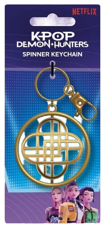 KPop Demon Hunters Spinner Keychain Golden