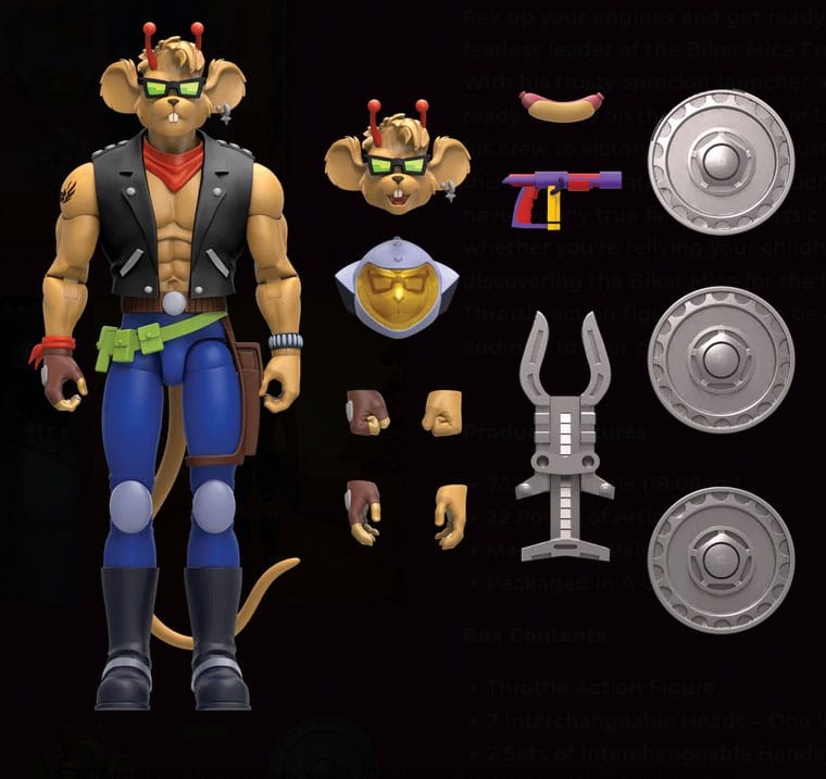 Biker Mice From Mars Actionfigur Throttle 18 cm Nacelle Consumer Products