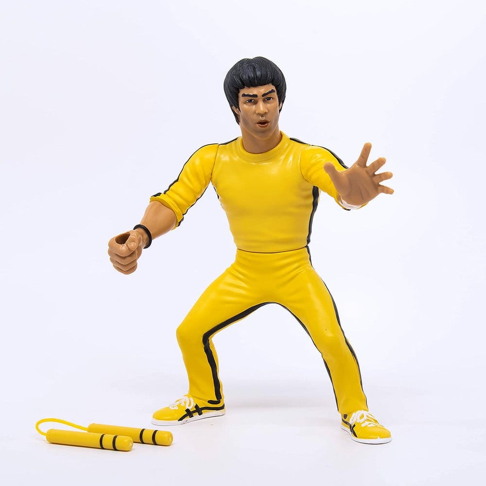 Bruce Lee Zombie Sailors Toys Actionfigur i gul träningsdress, 11 cm