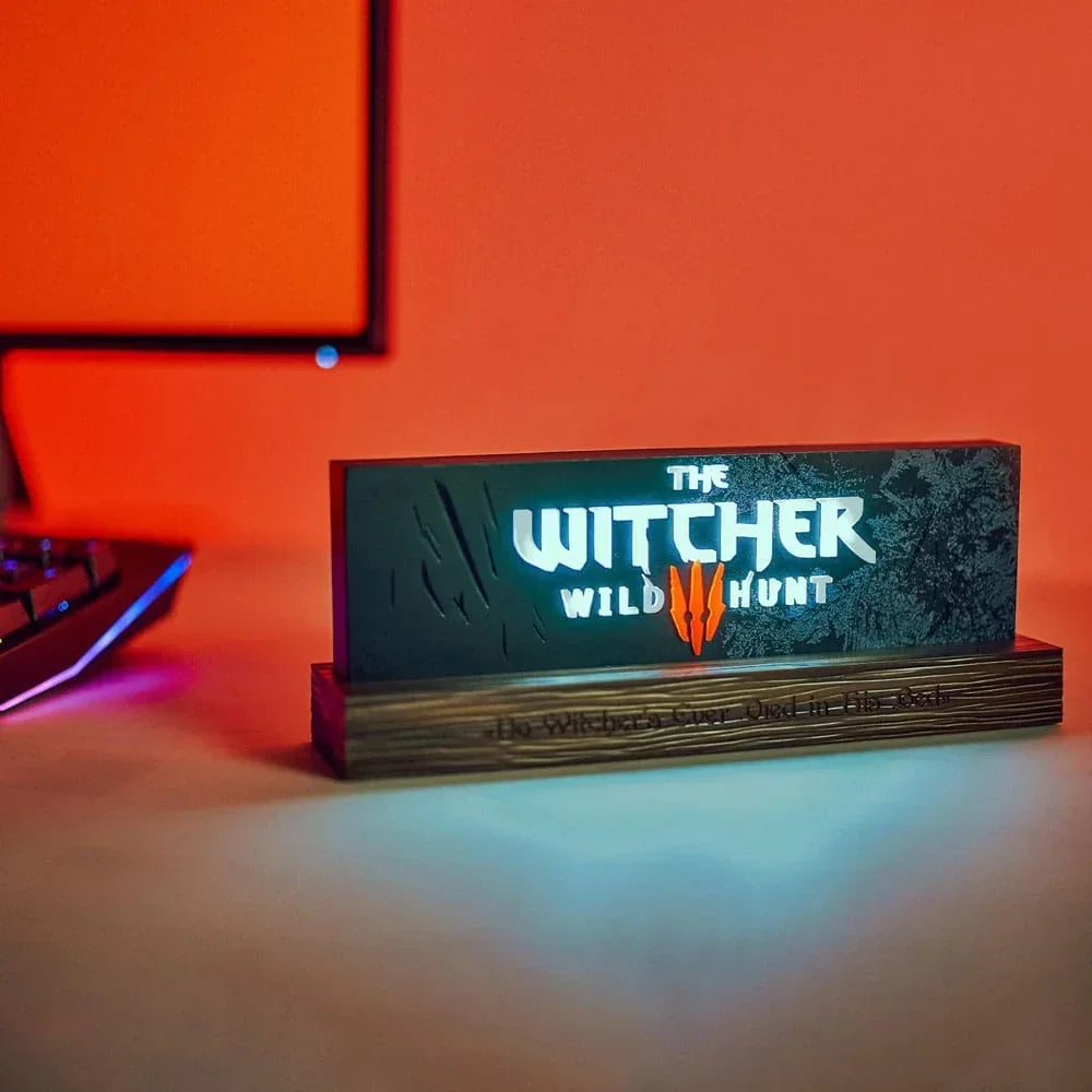 The Witcher LED-Ljus Wild Hunt Logotyp 22 cm Neamedia Icons