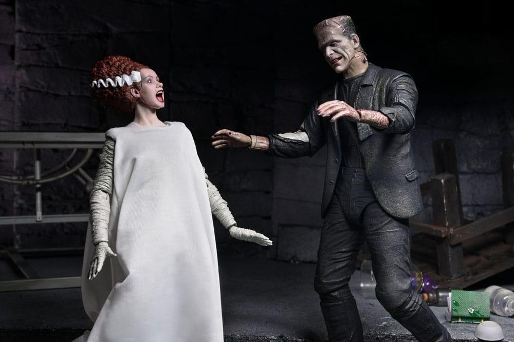 Universal Monsters Action Figur 2-Pack: Bride of Frankenstein 90-årsjubileum – Monstret och Hans Maka 18 cm NECA