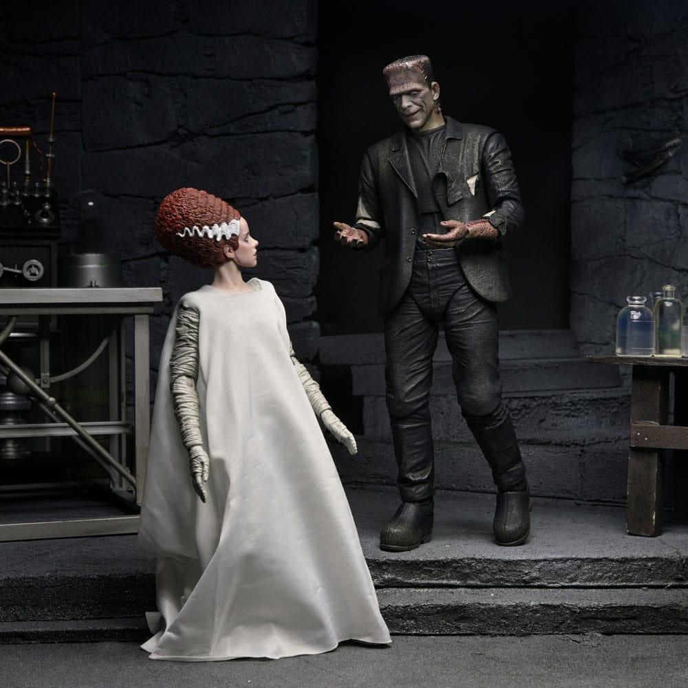 Universal Monsters Action Figur 2-Pack: Bride of Frankenstein 90-årsjubileum – Monstret och Hans Maka 18 cm NECA