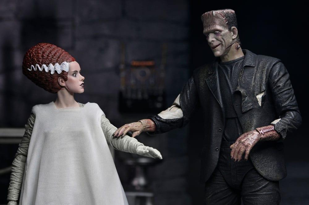 Universal Monsters Action Figur 2-Pack: Bride of Frankenstein 90-årsjubileum – Monstret och Hans Maka 18 cm NECA