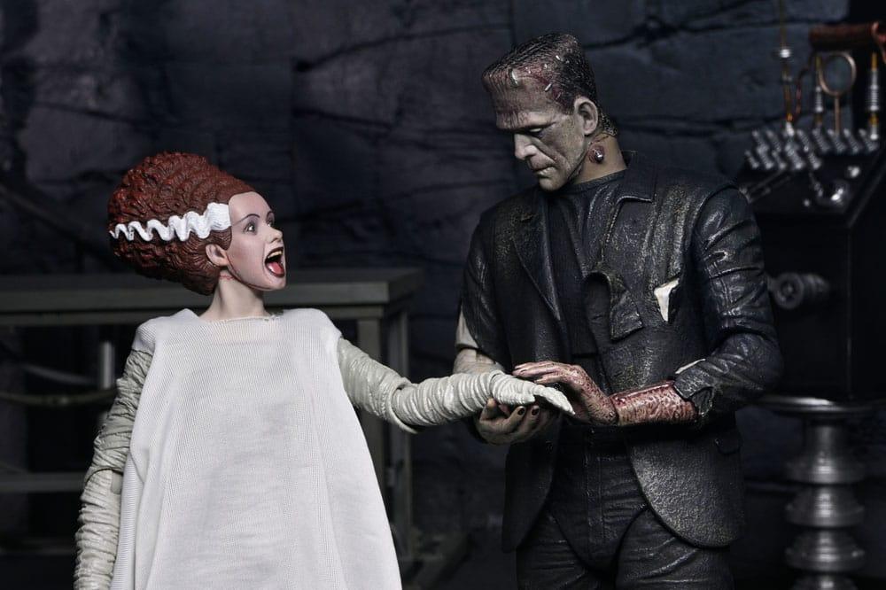 Universal Monsters Action Figur 2-Pack: Bride of Frankenstein 90-årsjubileum – Monstret och Hans Maka 18 cm NECA