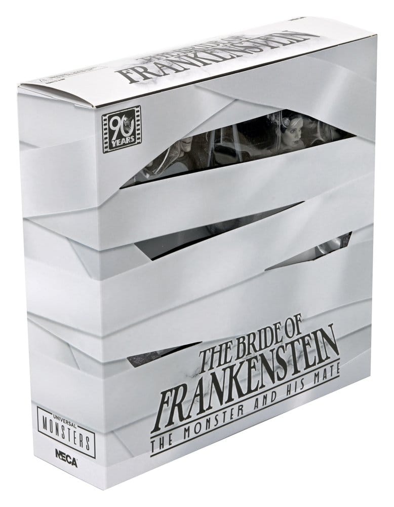 Universal Monsters 2-pack actionfigur Bruden från Frankenstein 90-årsjubileum Monstret och hans maka (Svartvit) 18 cm