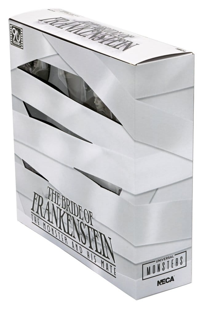 Universal Monsters 2-pack actionfigur Bruden från Frankenstein 90-årsjubileum Monstret och hans maka (Svartvit) 18 cm