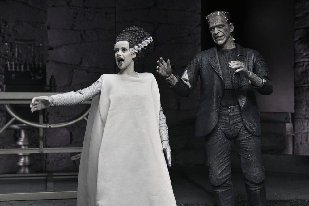 Universal Monsters 2-pack actionfigur Bruden från Frankenstein 90-årsjubileum Monstret och hans maka (Svartvit) 18 cm