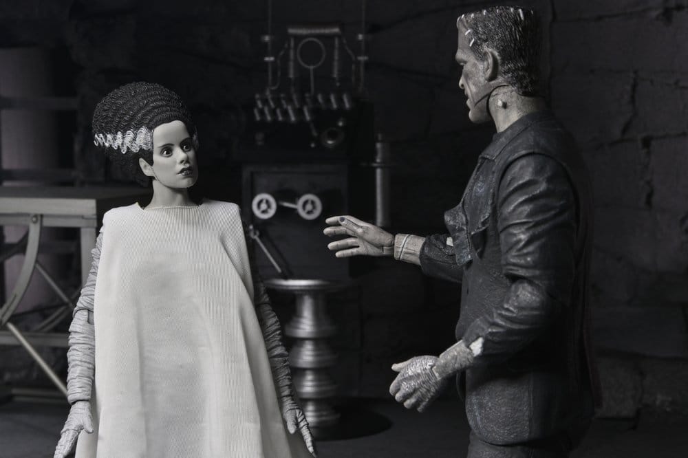 Universal Monsters 2-pack actionfigur Bruden från Frankenstein 90-årsjubileum Monstret och hans maka (Svartvit) 18 cm