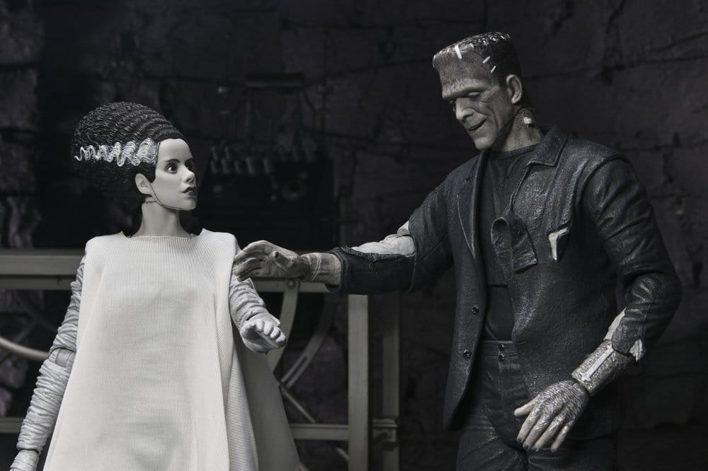 Universal Monsters 2-pack actionfigur Bruden från Frankenstein 90-årsjubileum Monstret och hans maka (Svartvit) 18 cm