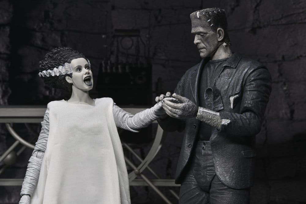 Universal Monsters 2-pack actionfigur Bruden från Frankenstein 90-årsjubileum Monstret och hans maka (Svartvit) 18 cm