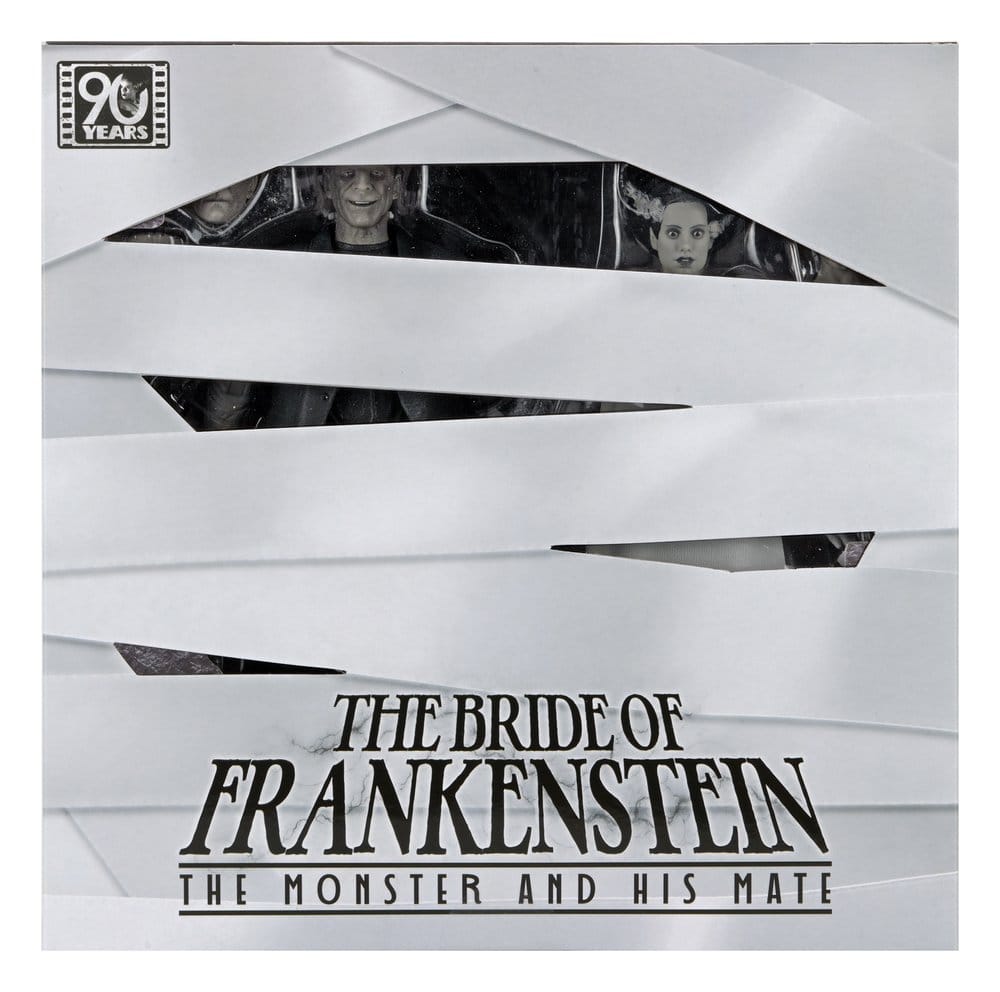 Universal Monsters 2-pack actionfigur Bruden från Frankenstein 90-årsjubileum Monstret och hans maka (Svartvit) 18 cm