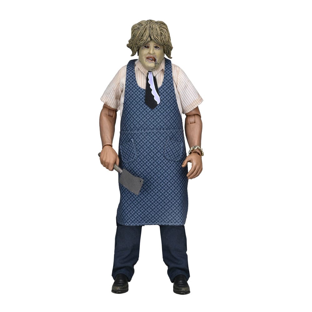 Texas Chainsaw Massacre Klädd Action Figur Leatherface med Gamla Dam Mask 20 cm NECA