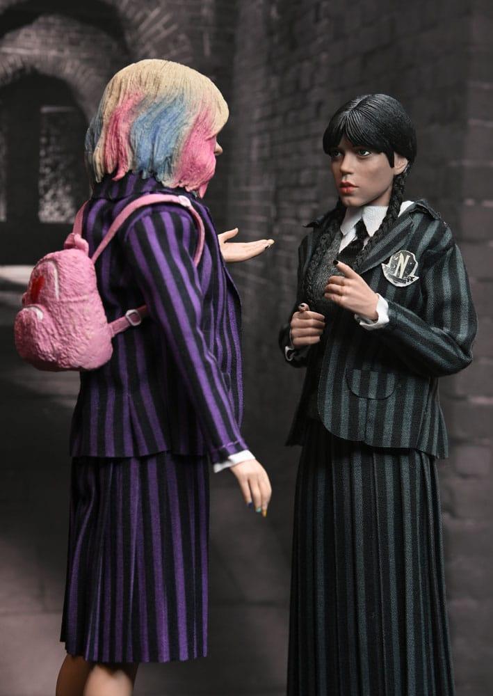 Wednesday Action Figur 2 Pack - Wednesday Addams (Nevermore Uniform) och Enid 20 cm NECA