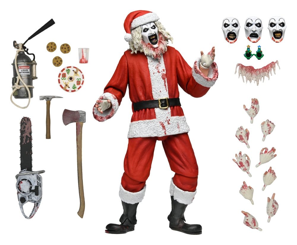 Terrifier 3 Actionfigur Ultimate Santa Suit Art the Clown (Blodig Version) 18 cm